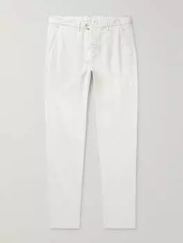 Брюки Tobby Slim Fit прямого кроя из эластичного хлопка HARTFORD, белый