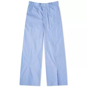 Брюки Toga Stripe Cotton Wide Leg, светло-синий