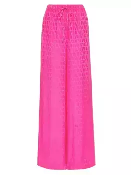 Брюки Toile Iconographe из шелкового жаккарда Valentino Garavani, розовый