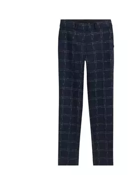 Брюки TOM TAILOR Slim fit Pleated Pants Mia, темно-синий