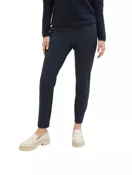 Брюки Tom Tailor Stoffhose / Chino JERSEY LOOSE ANKLE comfort/relaxed, синий