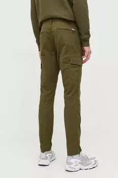 Брюки Томми Джинс Tommy Jeans, зеленый