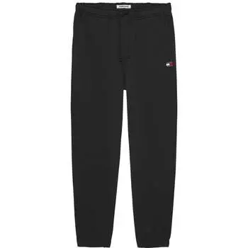 Брюки Tommy hilfiger с однотонным логотипом Tommy Jeans, черный