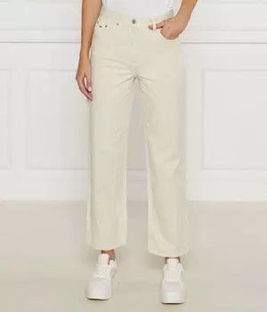 Брюки Tommy Jeans Layla Straight Fit, бежевый