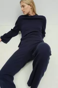 Брюки тонкой вязки H&M, синий