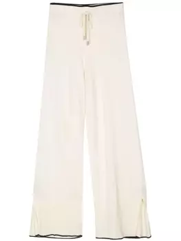 Брюки тонкой вязки N.Peal, бежевый