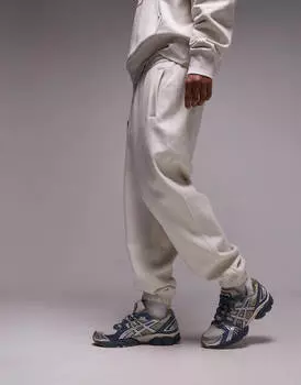 Брюки Topman Premium Oversized, серовато-кремовый