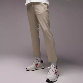 Брюки Topman Skinny Smart With Elasticated Waistband, светло-бежевый