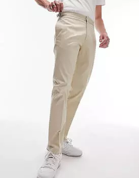 Брюки Topman Smart Slim Chino, серо-бежевый