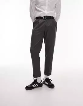 Брюки Topman темно-серые костюмные