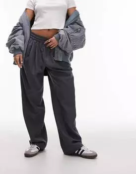 Брюки Topshop Hourglass Straight Leg Smart, синий