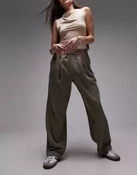 Брюки Topshop Smart, серо-коричневый