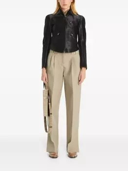 Брюки Tory Burch с регулируемой талией, серый