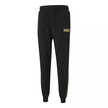Брюки track pants 'black gold' Puma, черный