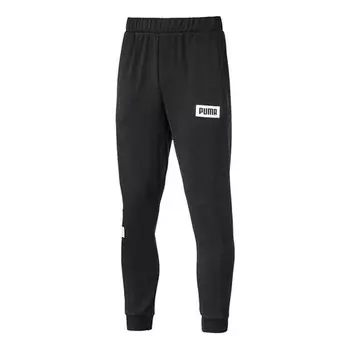 Брюки track pants logo 'black' Puma, черный