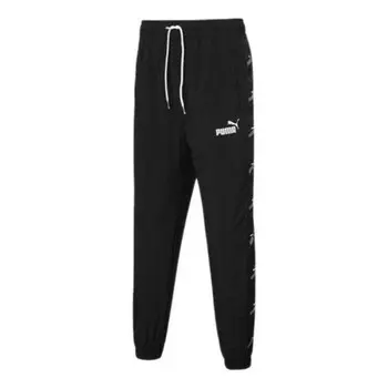 Брюки tracksuit pants 'black white' Puma, черный