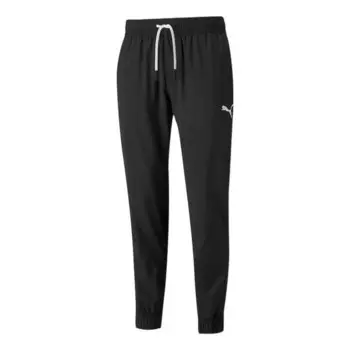 Брюки train vent woven pant 'black' Puma, черный