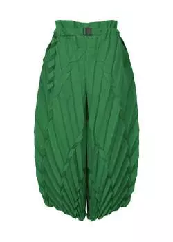 Брюки tree pleats Me Issey Miyake, зеленый