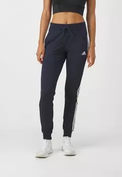 Брюки тренировочного костюма Essentials Single 3 Stripes Pant adidas Sportswear, Legend чернильный/белый