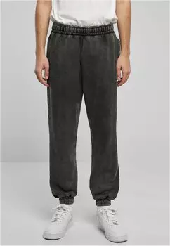Брюки тренировочного костюма Heavy Sand Washed Urban Classics, черные