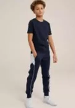 Брюки тренировочного костюма We Fashion, темно-синий