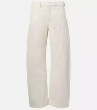 Брюки Tribeca из хлопкового твила с бочкообразными штанинами Nili Lotan, Stone