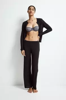 Брюки трикотажной резинкой H&M, черный