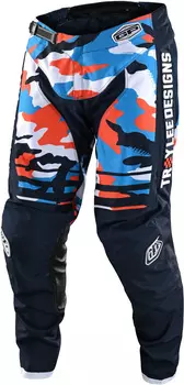 Брюки Troy Lee Designs GP Formula Camo Мотокросс, сине-оранжевые