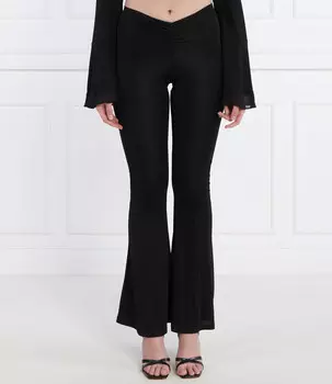 Брюки TWINSET flare fit, черный