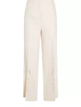 Брюки TWINSET из льняной смеси, нейтральный