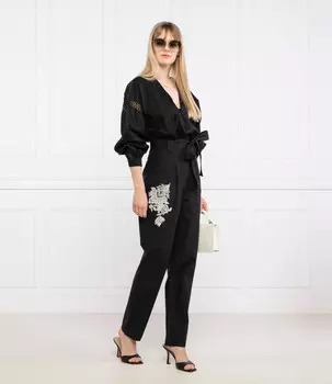 Брюки TWINSET regular fit, черный