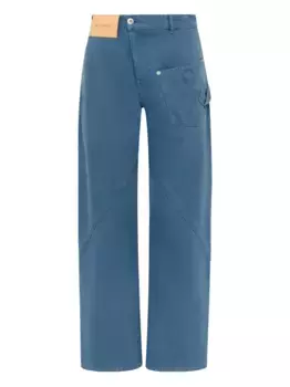 Брюки Twisted Workwear с нашивкой JW ANDERSON, синий