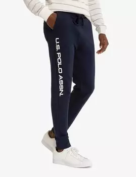Брюки U.S. Polo Assn.Graphic Print Fleece Jogger, синий