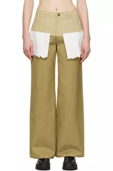 Брюки-юбка с кружевными складками Andersson Bell, бежевый