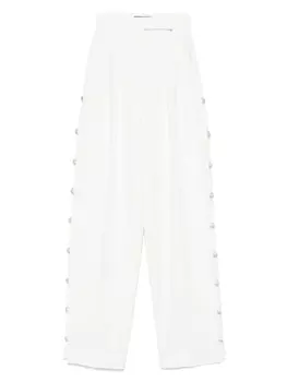Брюки, украшенные стразами NISSA, белый