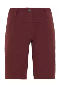Брюки уличные "Saria Bermuda II", декоративные швы, шлевки, женские VAUDE, цвет 261 Dark Cherry