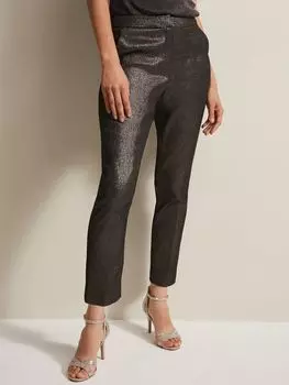 Брюки Ulrica с эффектом металлизированного блеска Phase Eight, древесный уголь