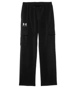 Брюки Under Armour Kids Icon Woven Pants, черный/белый