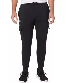 Брюки Under Armour Rival Fleece Cargo Joggers, черный/белый