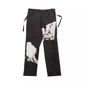 Брюки Undercover Printed Linen Trousers 'Black Base', черный