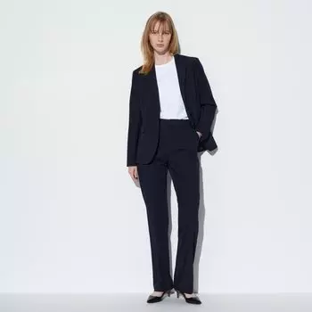 Брюки UNIQLO эластичные, темно-синий