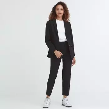 Брюки Uniqlo прямые зауженные, черный