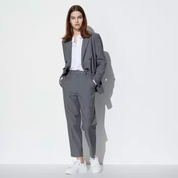Брюки UNIQLO до щиколотки, серый