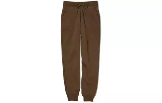 Брюки Uniqlo Heattech Pile Lined Joggers, коричневый