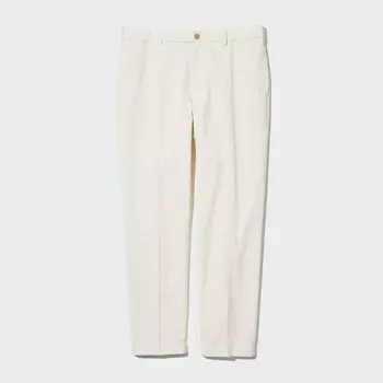Брюки UNIQLO из хлопка, молочный