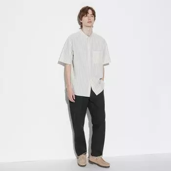 Брюки UNIQLO из смесового льна, черный