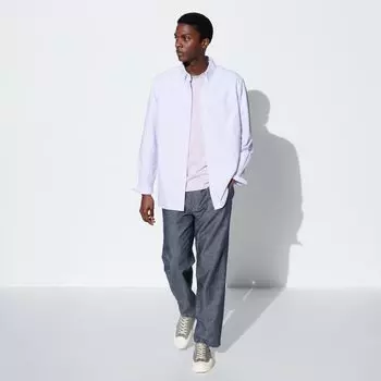 Брюки UNIQLO из смесового льна, синий
