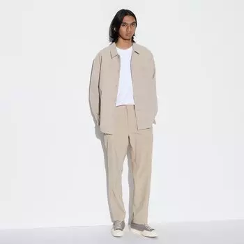 Брюки UNIQLO Miracle Air AirSense Relaxed, бежевый