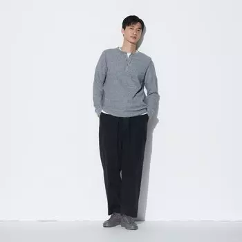 Брюки UNIQLO Relaxed джинсовые, серый