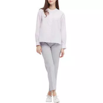 Брюки Uniqlo Smart Comfort Ankle Length (Long), светло-серый